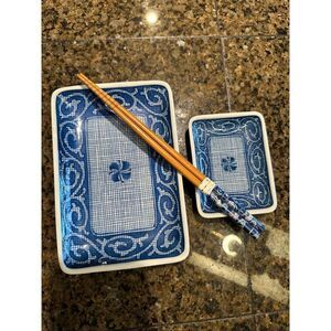 Japanese porcelain sushi/sashimi set